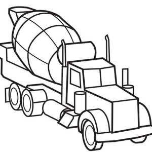 300x300 cement truck coloring sheets - Cement Truck Drawing