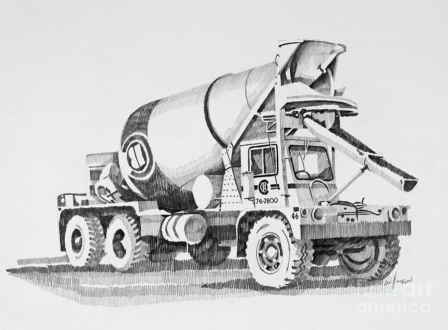 Cement Truck Drawing at Explore collection of