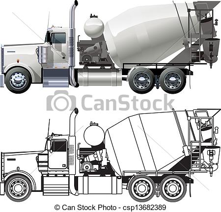 450x432 concrete mixer truck available separated - Cement Truck Drawing