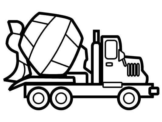 533x400 baby quilts truck coloring pages, cars - Cement Truck Drawing