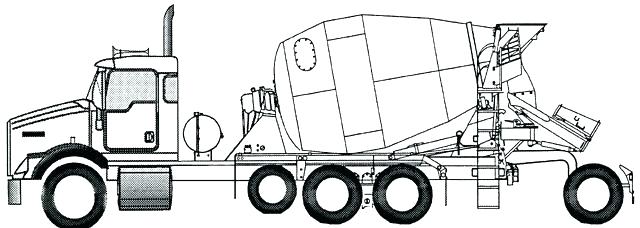 Cement Truck Drawing at PaintingValley.com | Explore collection of