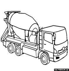 235x240 cement mixer coloring pages beautiful free truck for kids download - Cement Truck Drawing