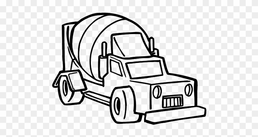 840x446 cement mixer truck coloring - Cement Truck Drawing