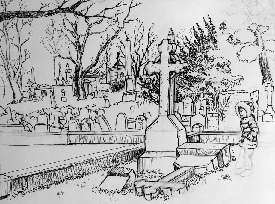 Cemetery Drawing at Explore collection of Cemetery