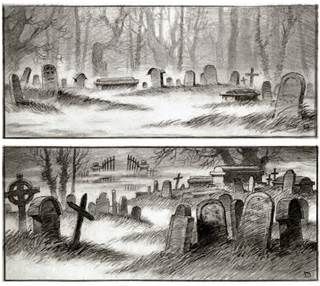 320x286 drawings of graveyards - Cemetery Drawing