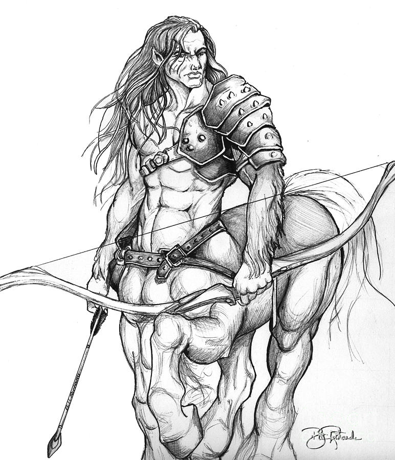 772x900 centaur drawing - Centaur Drawing
