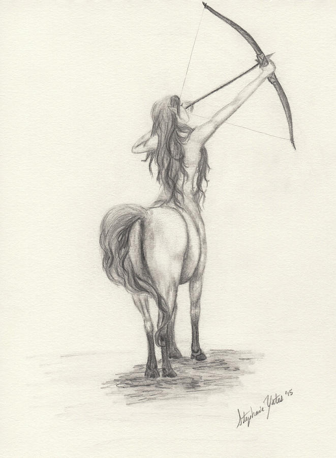 661x900 female centaur drawing - Centaur Drawing