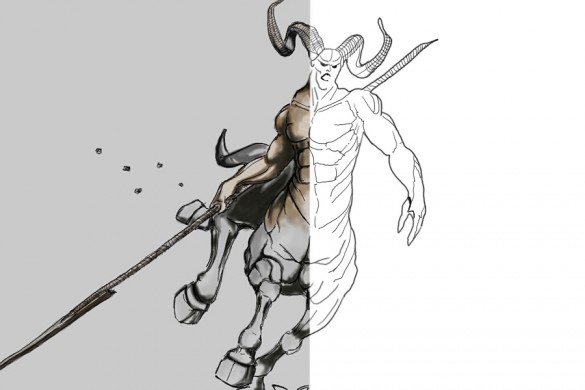 585x390 users share centaur drawing tutorials - Centaur Drawing