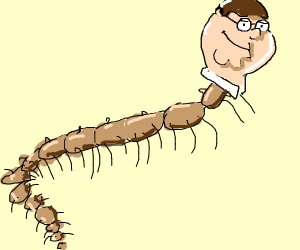 300x250 Peter's Family Guy Head On A Centipede Drawing - Centipede Drawing
