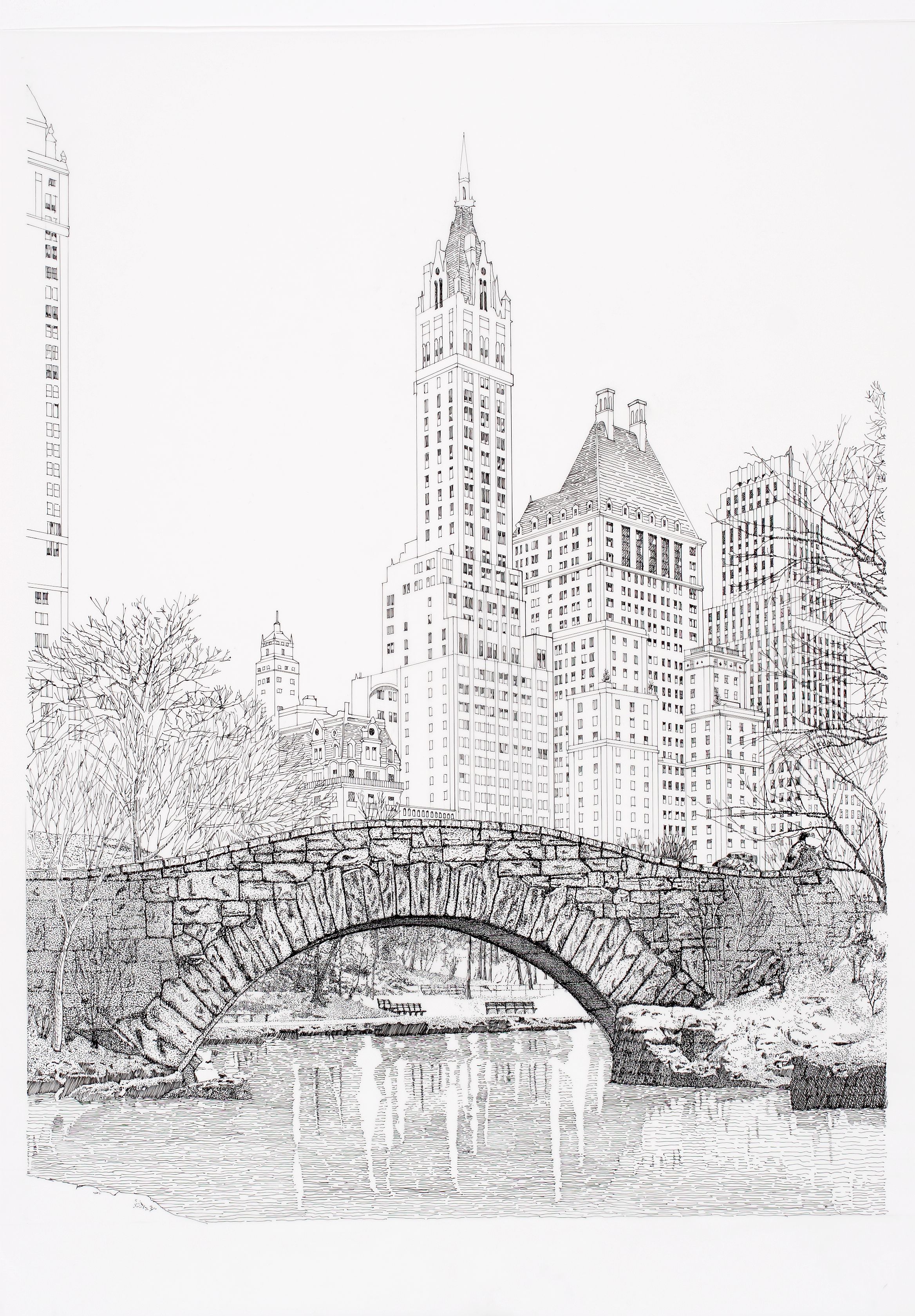 2336x3359 Central Park - Central Park Drawing
