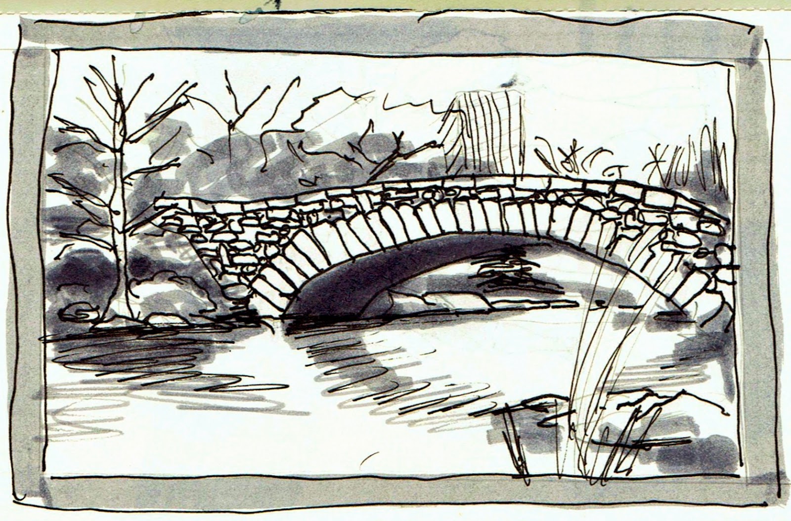1600x1055 new york city urban sketchers the bridges of central park - Central Park Drawing