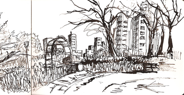 643x334 Sketching In Central Park Conservatory Garden - Central Park Drawing