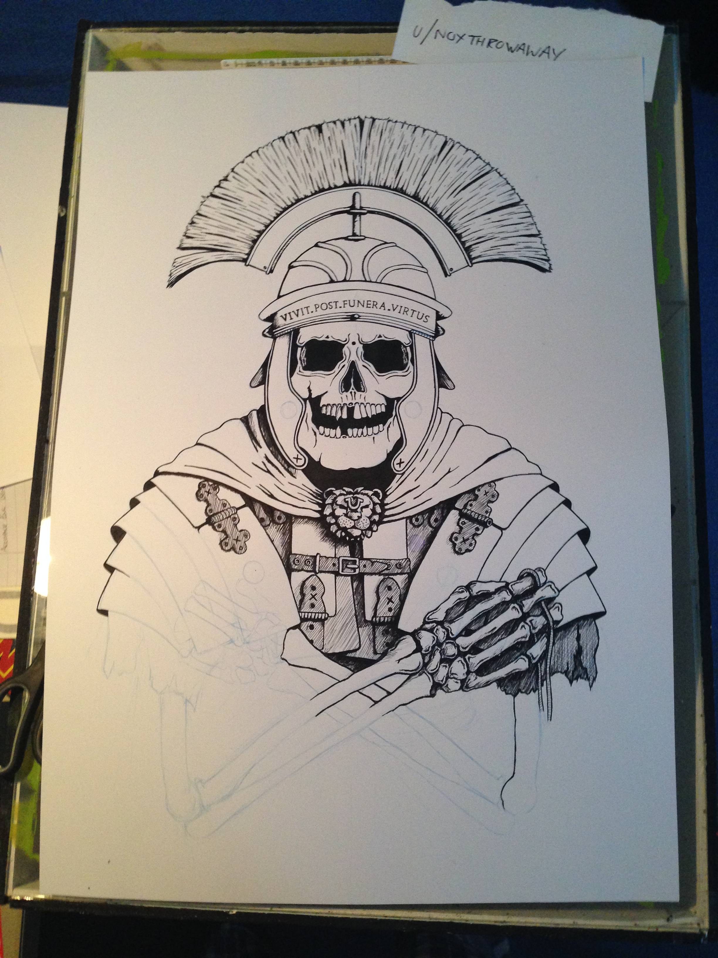 2448x3264 I'm Working On A Centurion In Fineliner Right Now Drawing - Centurion Drawing