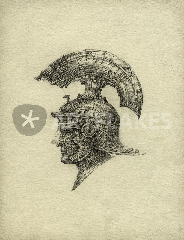 614x800 Modern Centurion Drawing Art Prints And Posters - Centurion Drawing