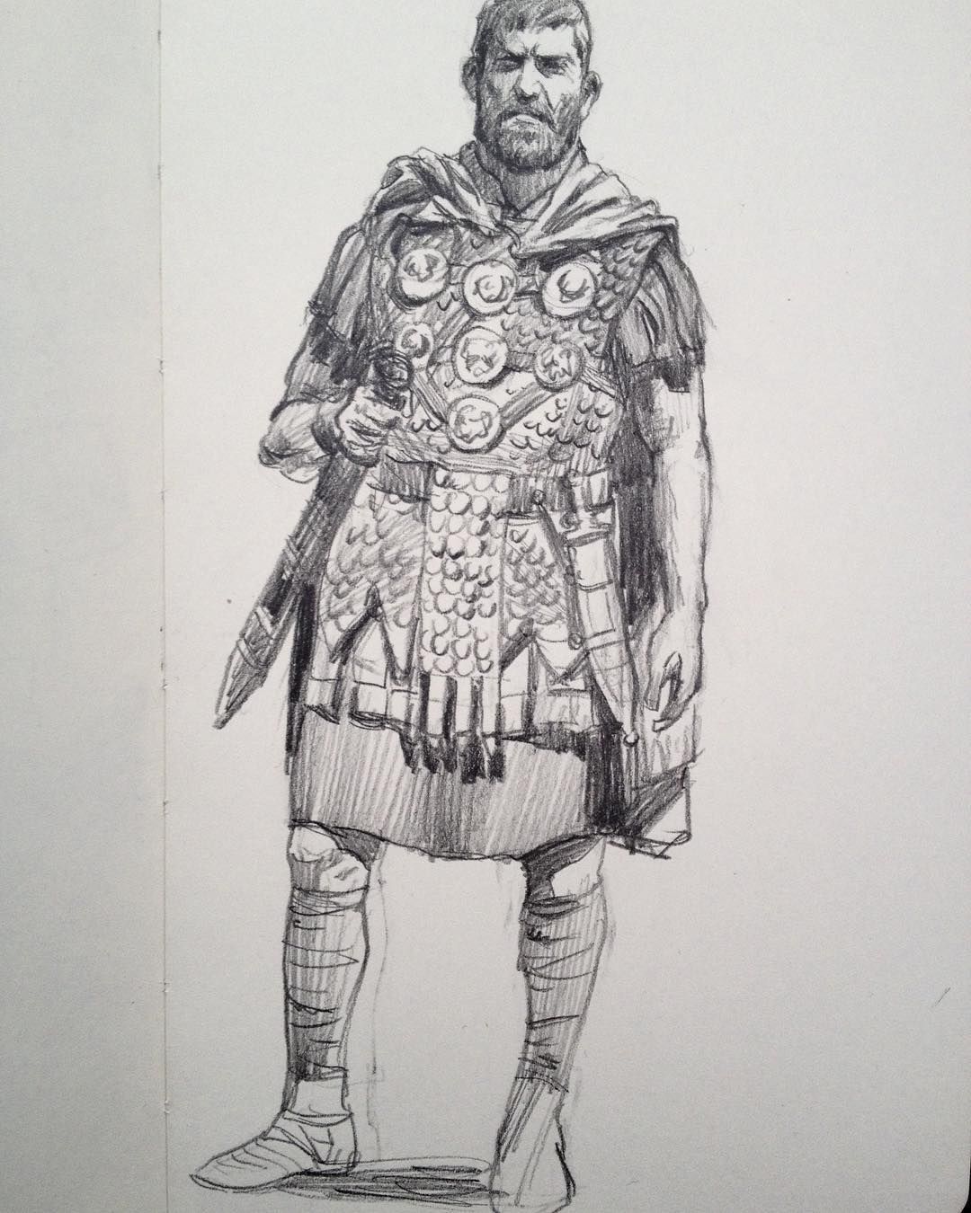 1080x1350 Roman Centurion Sketch - Centurion Drawing