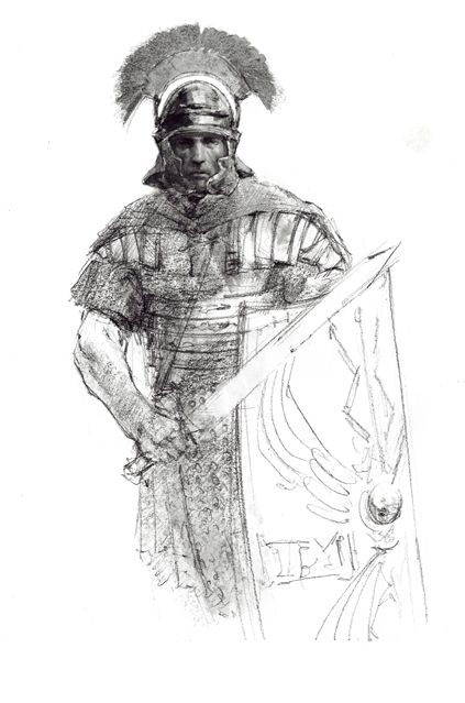 423x639 Roman Centurion Sketch - Centurion Drawing