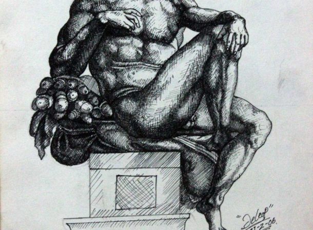 610x448 pencil drawing canvas painter in thangadh, canvas painting - Ceramic Drawing