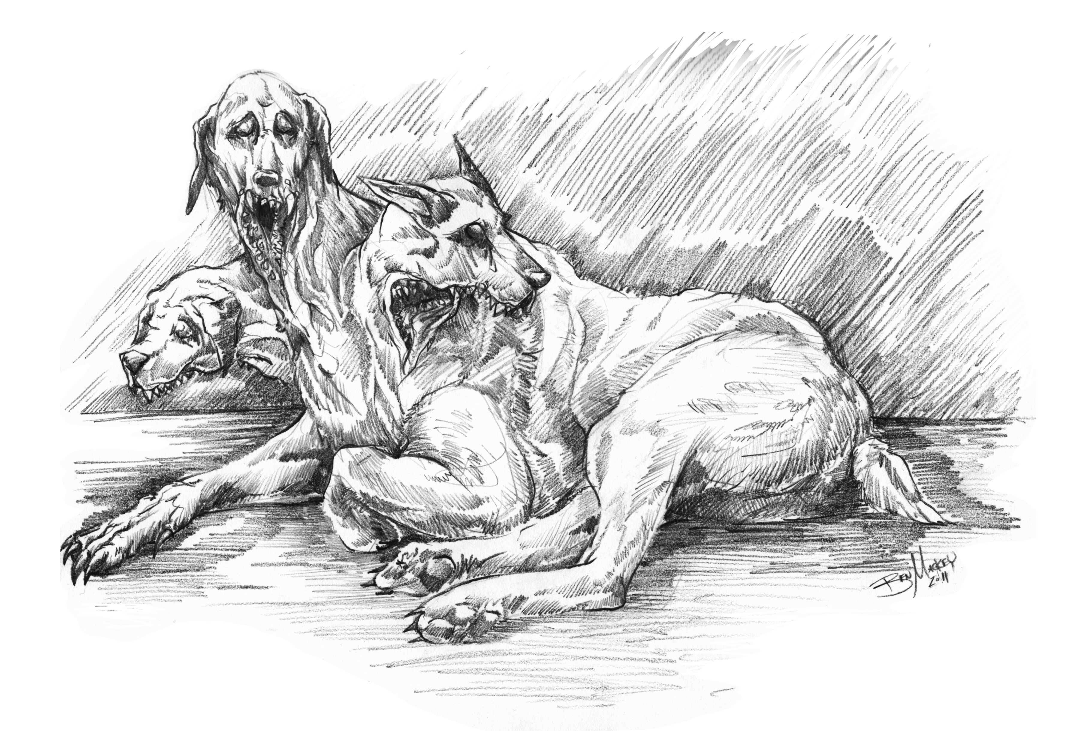 Собак мертвые души. Цербер рисунок. Цербер рисунок карандашом. Эскиз трехголовой собаки. Цербер рисунок для срисовки.