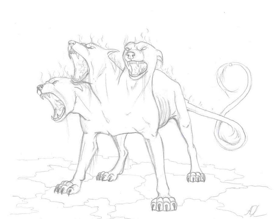 900x720 Easy To Draw Cerberus Cerberus - Cerberus Drawing