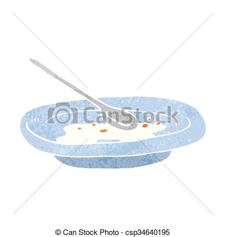 449x470 Freehand Retro Cartoon Empty Cereal Bowl - Cereal Bowl Drawing