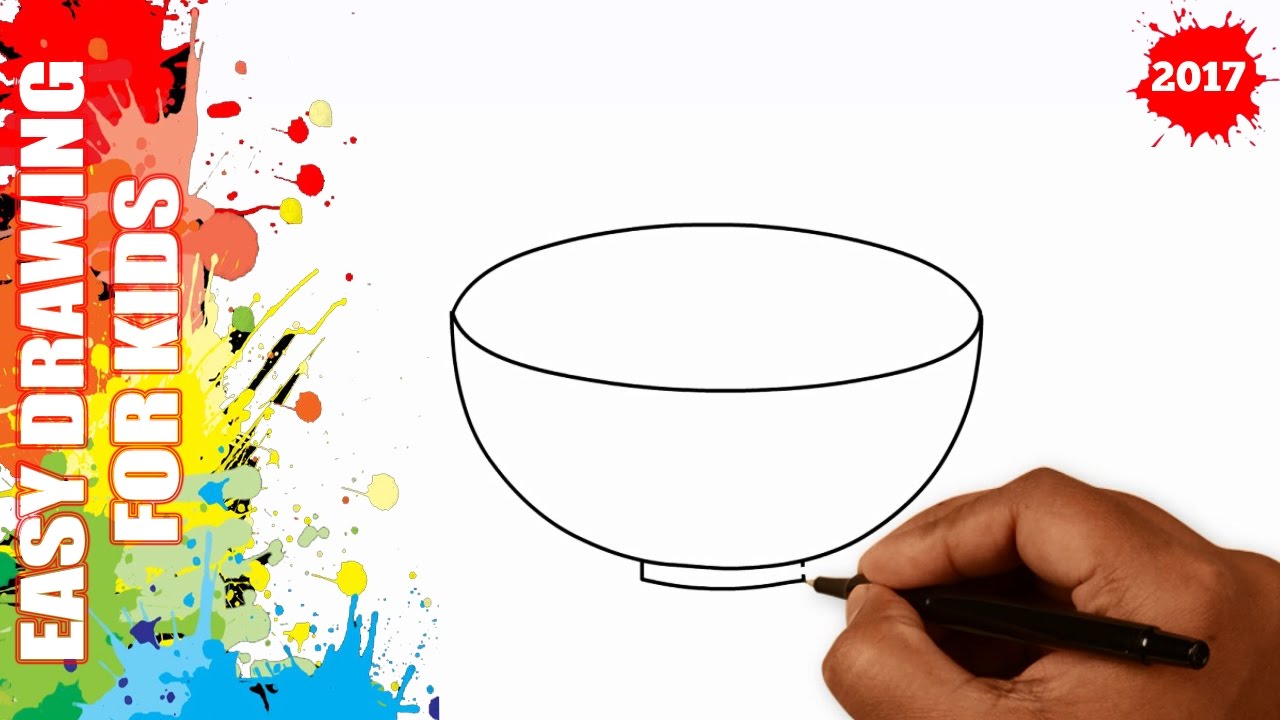1280x720 How To Draw A Bowl Easy For Kids - Cereal Bowl Drawing