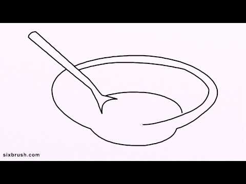 480x360 E How To Draw Cereal Easy For Beginners Step - Cereal Bowl Drawing