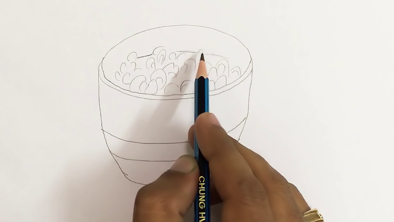 1280x720 How To Draw Cereal Bowl Step - Cereal Bowl Drawing
