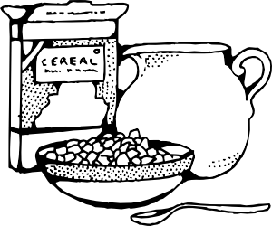 300x250 cereal box and milk clip art - Cereal Box Drawing