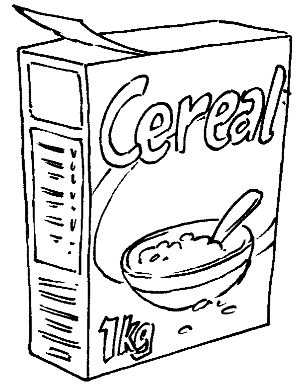 Cereal Sketch Coloring Page
