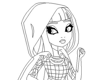 400x315 ever after high cerise hood lineart - Cerise Hood Drawing