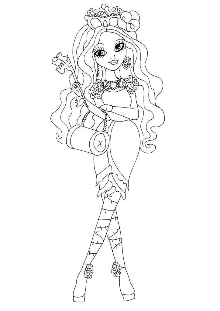 724x1024 free printable ever after high coloring pages briar beauty ever - Cerise Hood Drawing