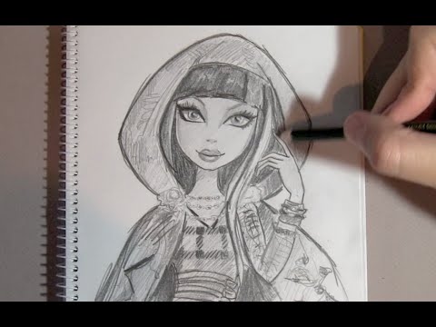 480x360 how to draw cerise hood from ever after high step - Cerise Hood Drawing