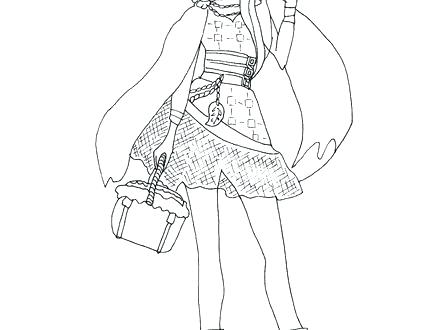 440x330 raven queen ever after high coloring pages games for hatter color - Cerise Hood Drawing