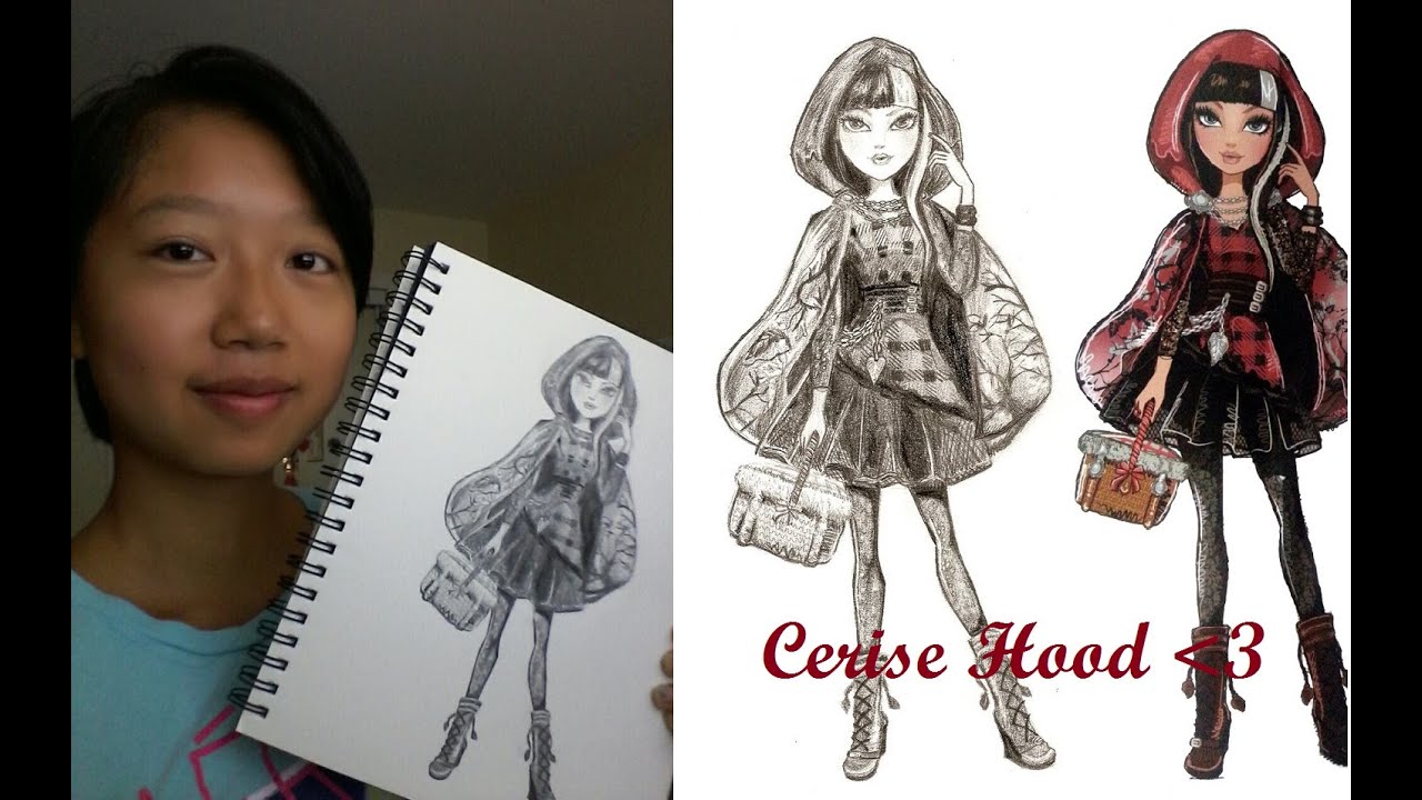 1280x720 speed drawing of cerise hood - Cerise Hood Drawing