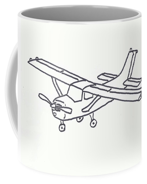 479x600 cessna outline coffee mug for sale - Cessna 172 Drawing