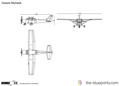 400x283 cessna skyhawk vector drawing - Cessna 172 Drawing