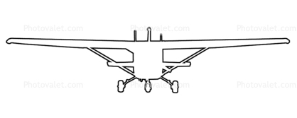 418x167 cessna outline, line drawing, shape images, photography, stock - Cessna 172 Drawing