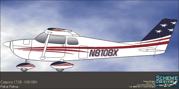 600x300 scheme designers - Cessna 172 Drawing