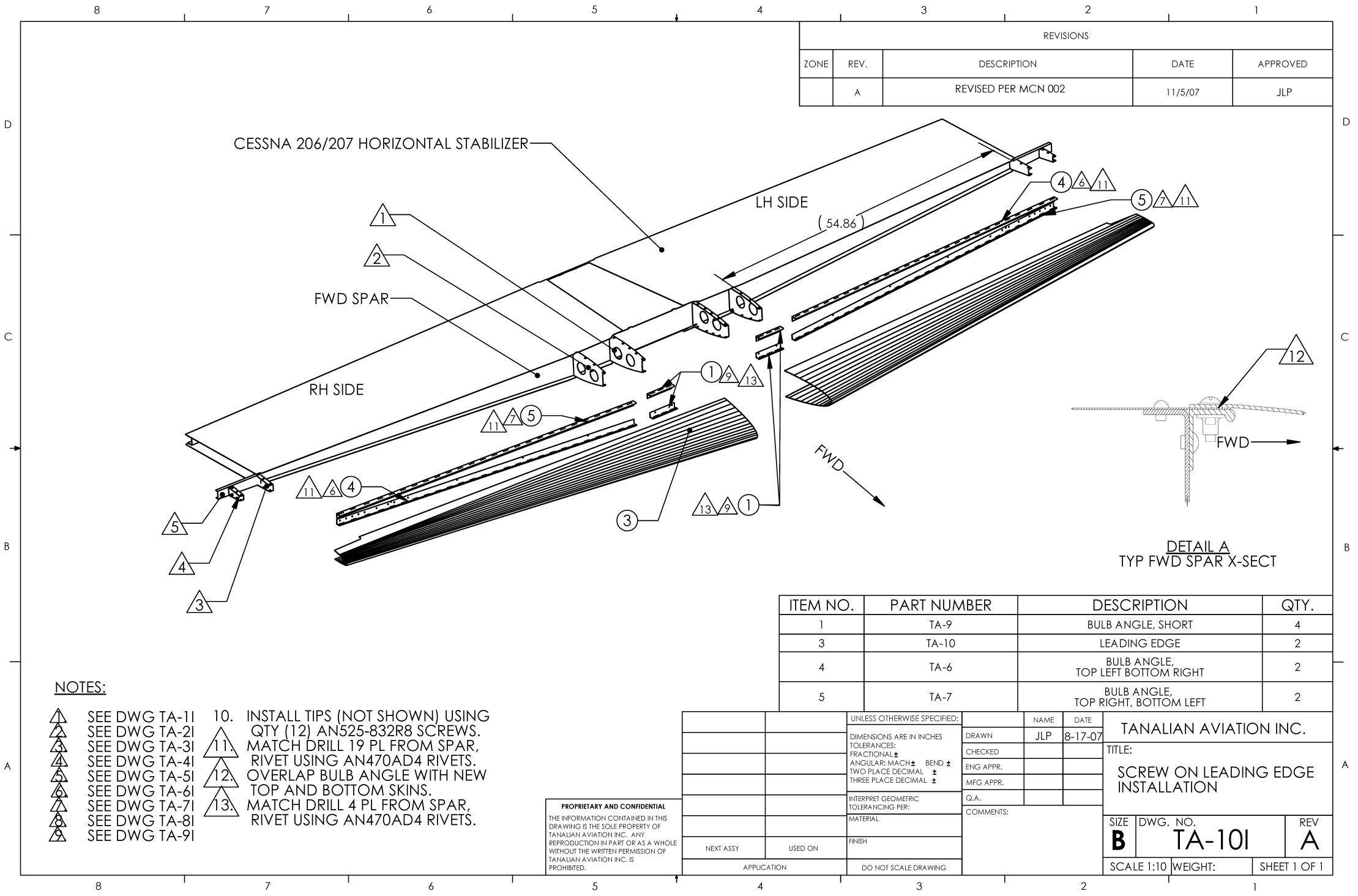 2219x1464 leading edge kits cessna modifications tanalian aviation - Cessna 182 Drawing