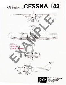 233x300 pica cessna skylane kit instructions and plans cd ebay - Cessna 182 Drawing