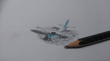 445x250 tiny drawing of a cessna on the ground - Cessna 182 Drawing