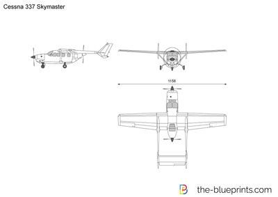 400x283 cessna skymaster vector drawing - Cessna Drawing