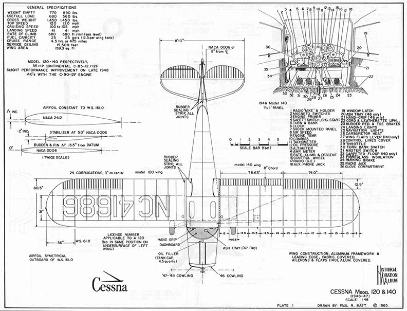792x605 Drawing - Cessna Drawing