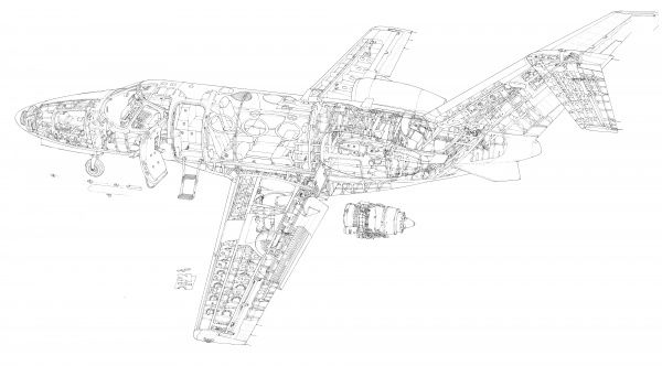 600x332 prints of cessna citation mustang cutaway drawing - Cessna Drawing