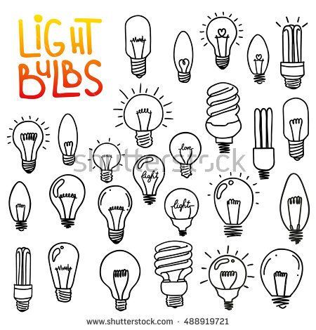 450x470 light bulbs icon set concept of big ideas inspiration, innovation - Cfl Drawing