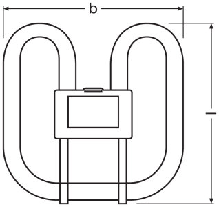 318x300 osram cfl square pins products - Cfl Drawing