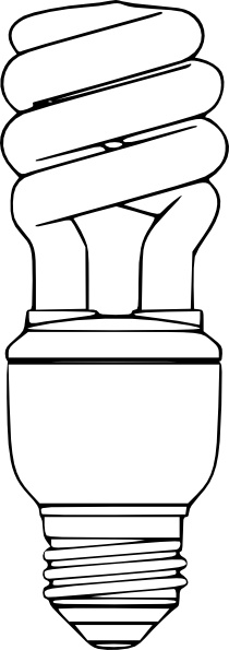 210x595 compact fluorescent light bulb clip art free vector in open office - Cfl Drawing