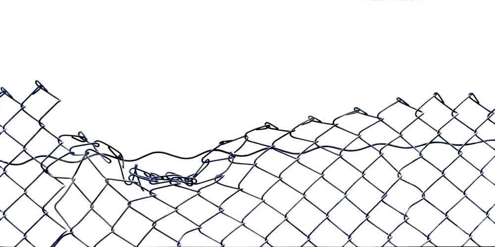 1000x500 Fence Drawing Barbed Wire Clip Art Barbed Wire Fence Drawing - Chain Link Drawing