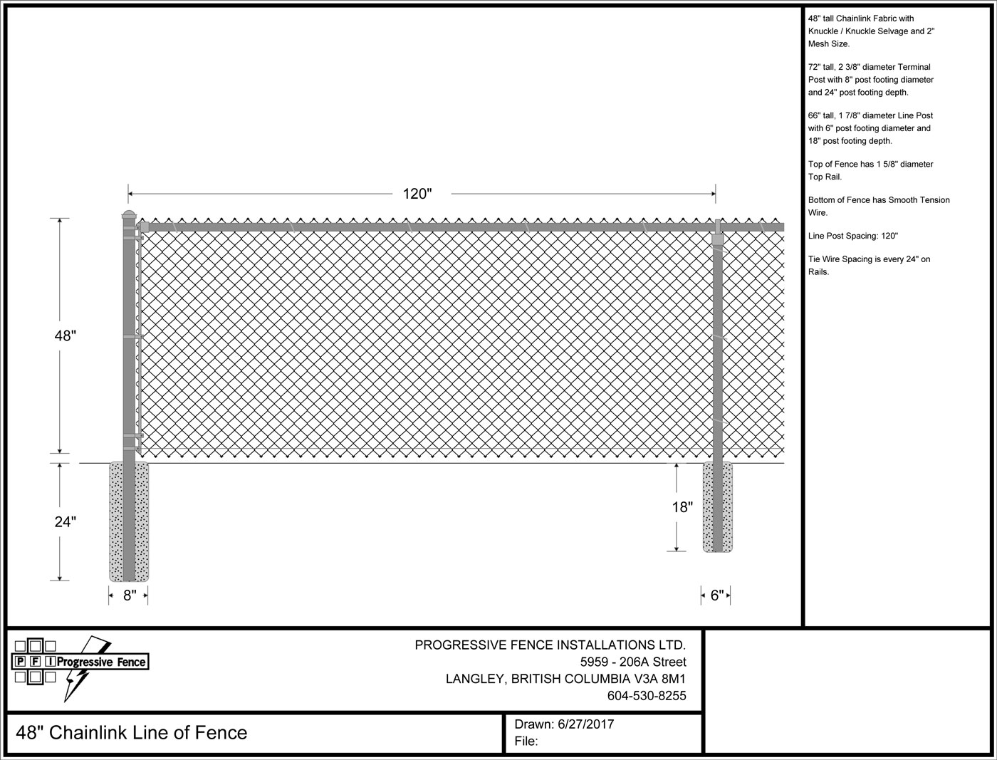 1400x1067 Shop Drawings - Chain Link Drawing