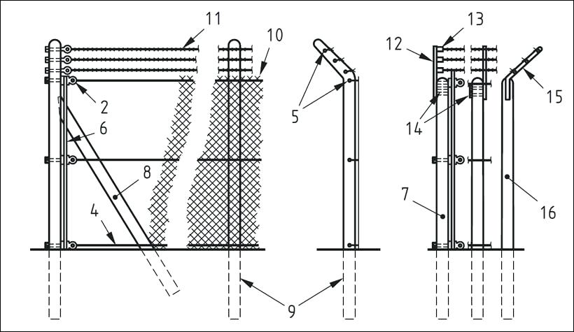 820x475 Fence Drawing - Chain Link Fence Drawing